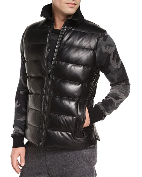 michael kors puffer vest black|Michael Kors men's vest.